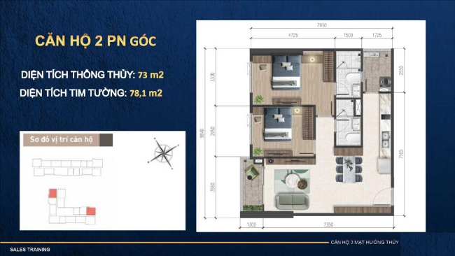 Layout căn hộ A&T Saigon Riverside