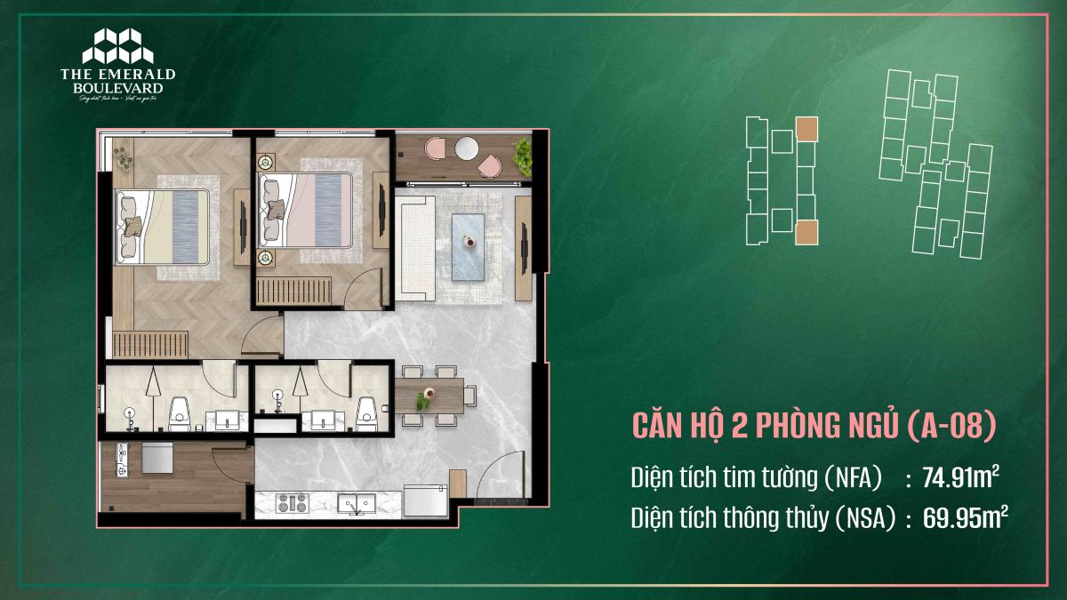 Layout căn hộ A&T Saigon Riverside