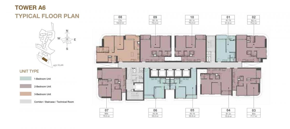 Mặt bằng tháp A6