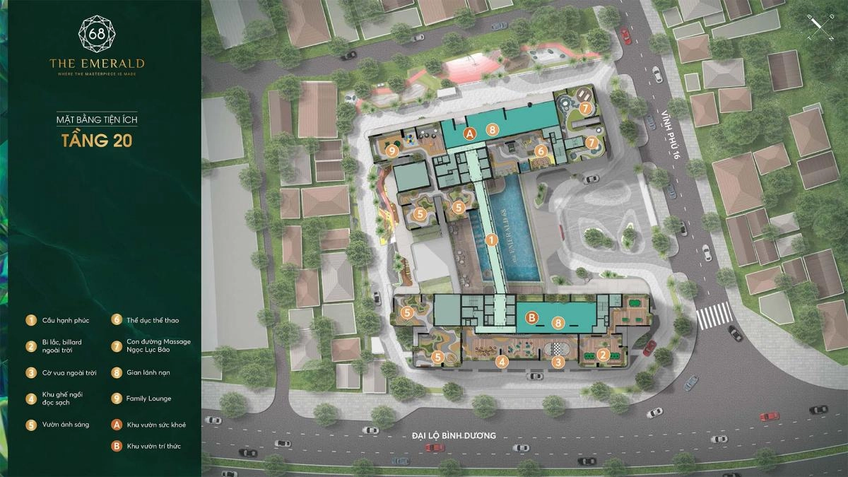 Mặt bằng dự án The Emerald 68 