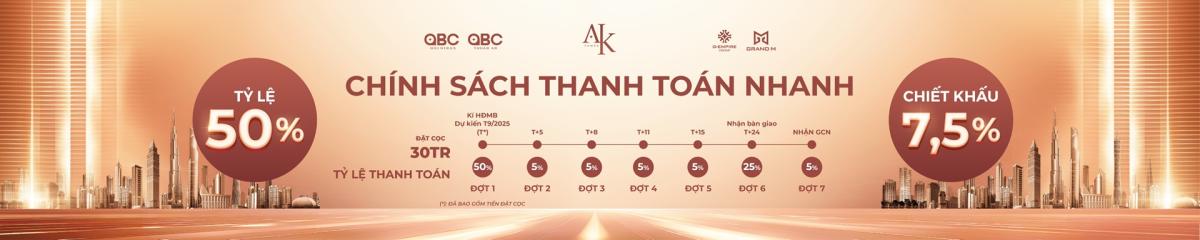 Tiến độ thanh toán Ak Tower nhanh 50%