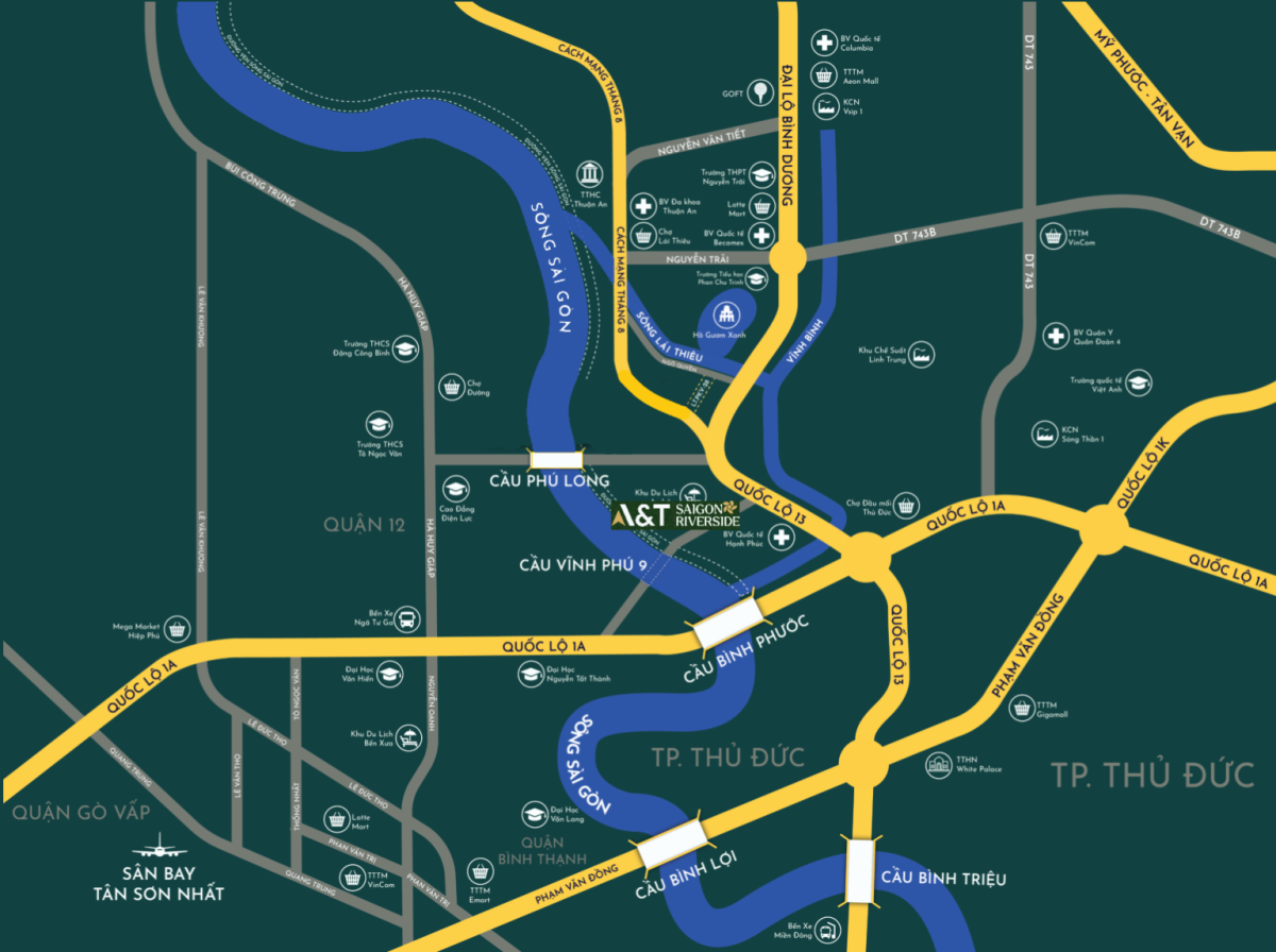 Vị trí A&T Sai Gon Riverside